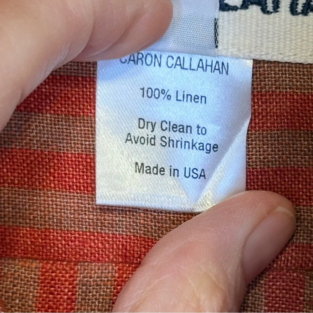 Caron Callahan | Striped Linen Henley Relaxed Midi Shirt Dress - Picture 16 of 16